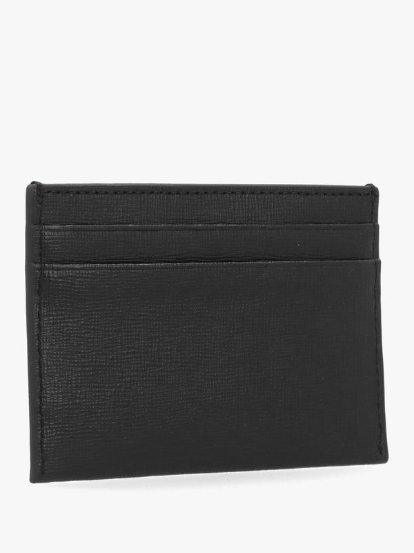 FURLA BABYLON S CARD CASE - Black Leather