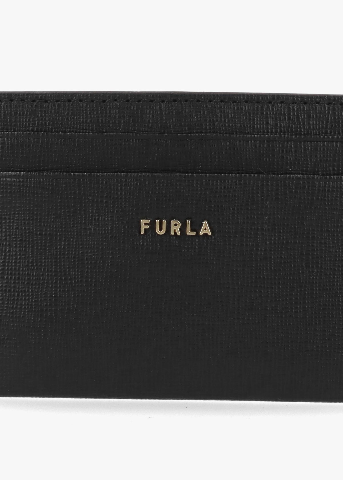 FURLA BABYLON S CARD CASE - Black Leather