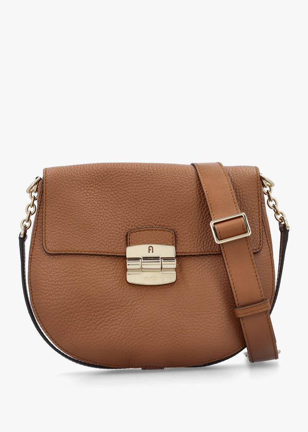 Furla Club 2 Tan Leather Cross-Body Bag