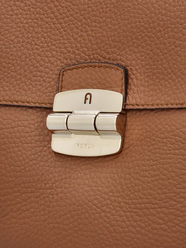 Furla Club 2 Tan Leather Cross-Body Bag