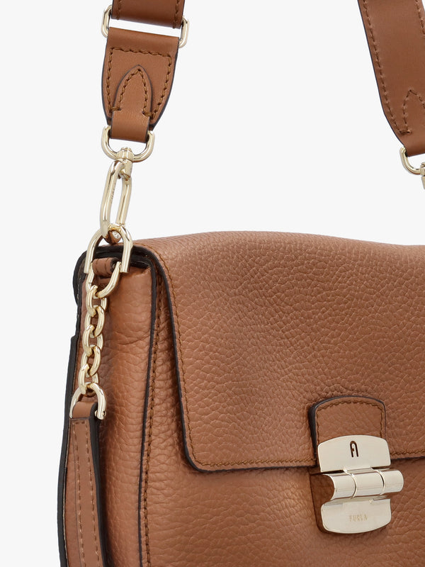 Furla Club 2 Tan Leather Cross-Body Bag