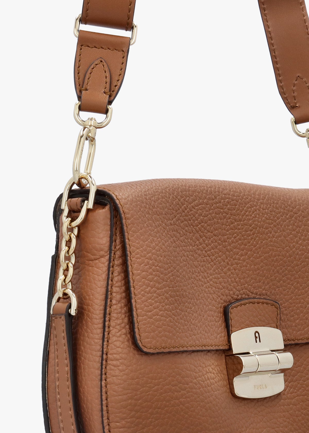 Furla Club 2 Tan Leather Cross-Body Bag
