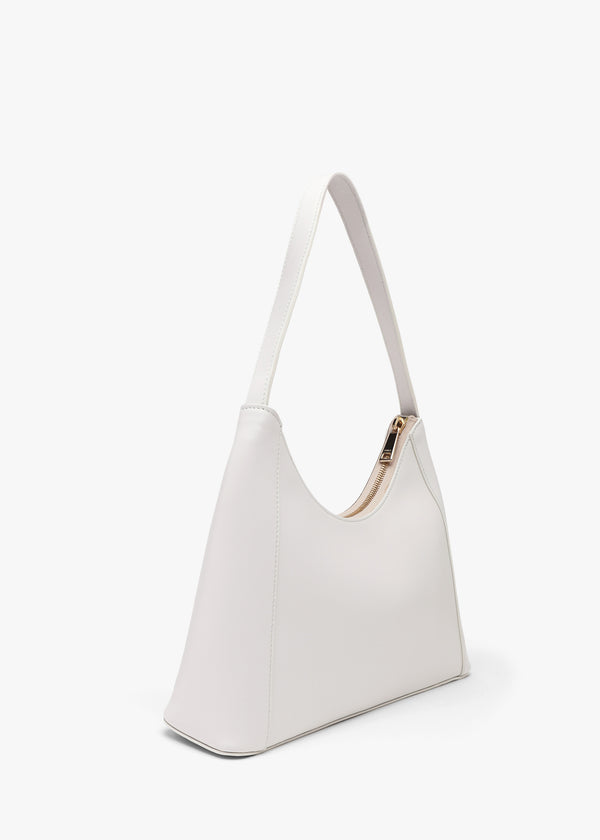 FURLA Small Diamante Cream Leather Shoulder Bag