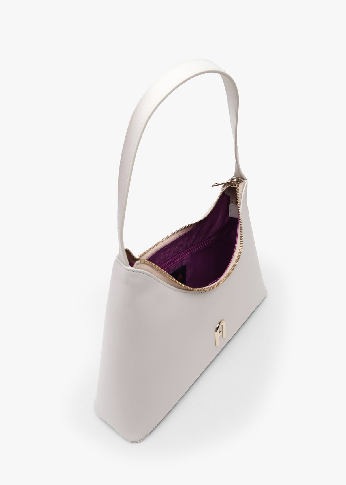 FURLA Small Diamante Cream Leather Shoulder Bag