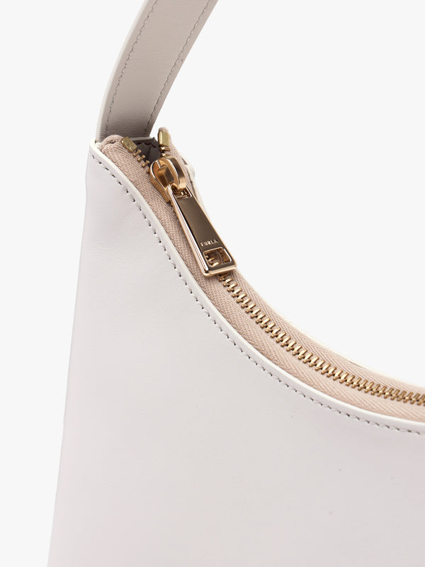 FURLA Small Diamante Cream Leather Shoulder Bag