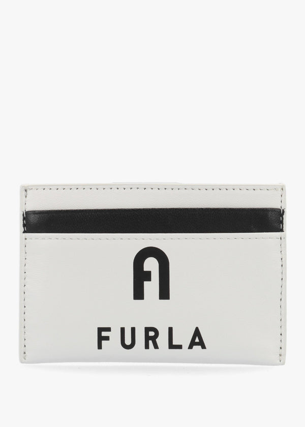 Iris White Leather Card Case