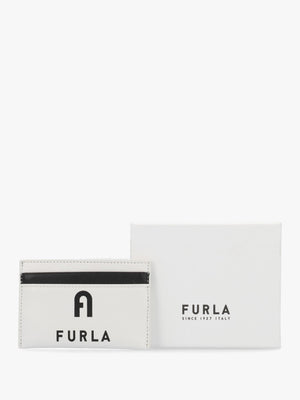 Iris White Leather Card Case