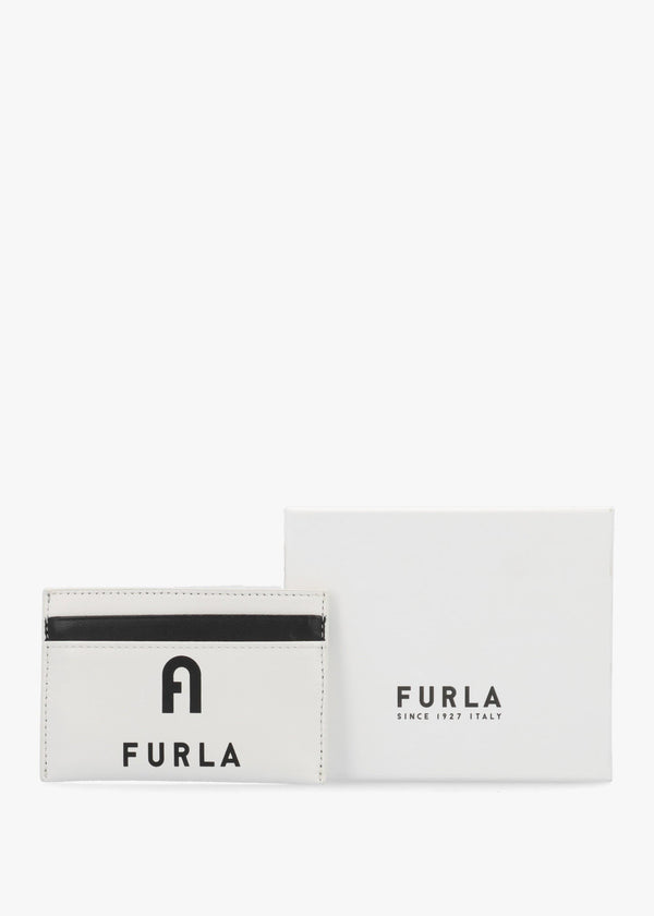 Iris White Leather Card Case