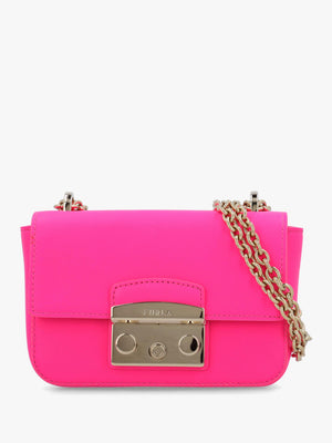 Furla Mini Metropolis Hot Pink Leather Cross-Body Bag