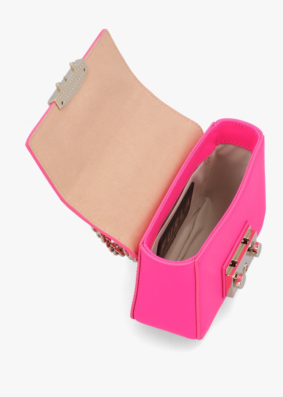 Furla Mini Metropolis Hot Pink Leather Cross-Body Bag