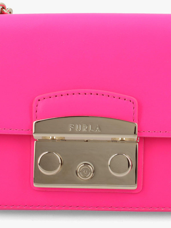 Furla Mini Metropolis Hot Pink Leather Cross-Body Bag