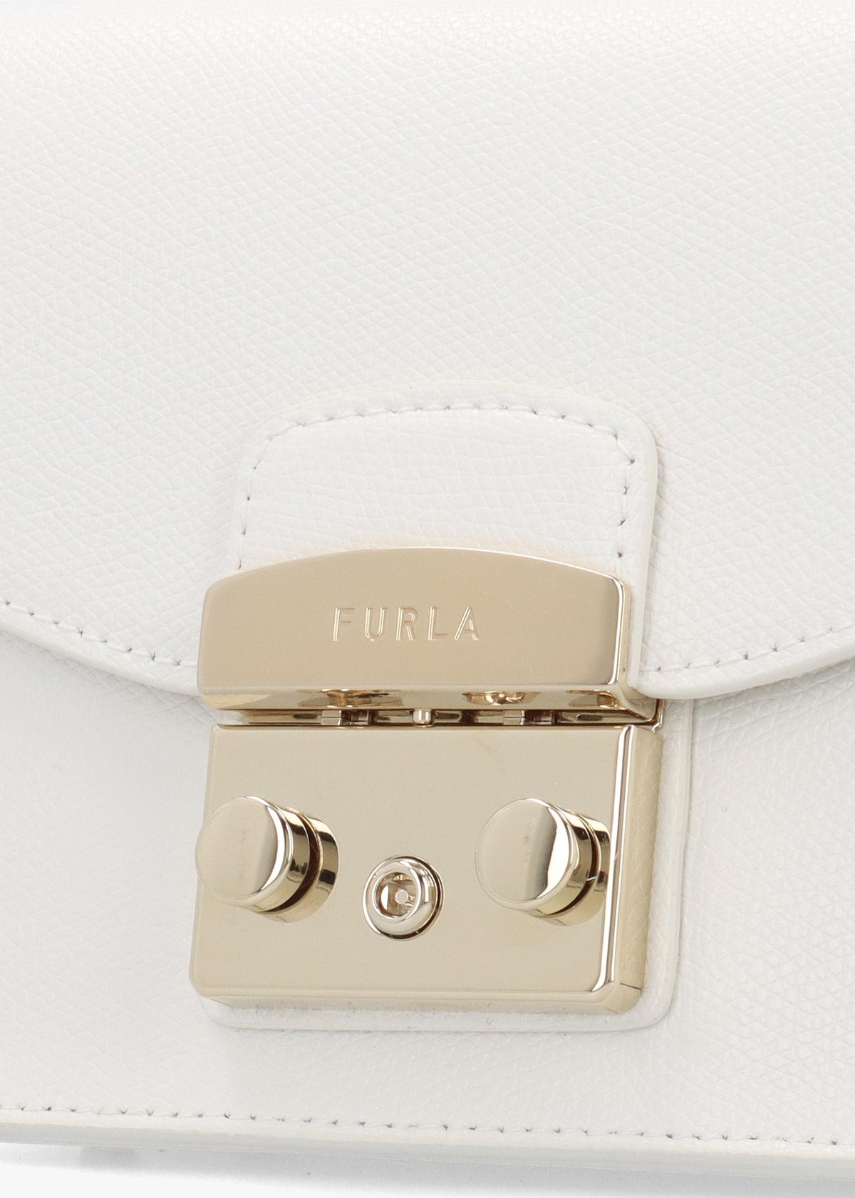 Furla Mini Metropolis White Leather Cross-Body Bag