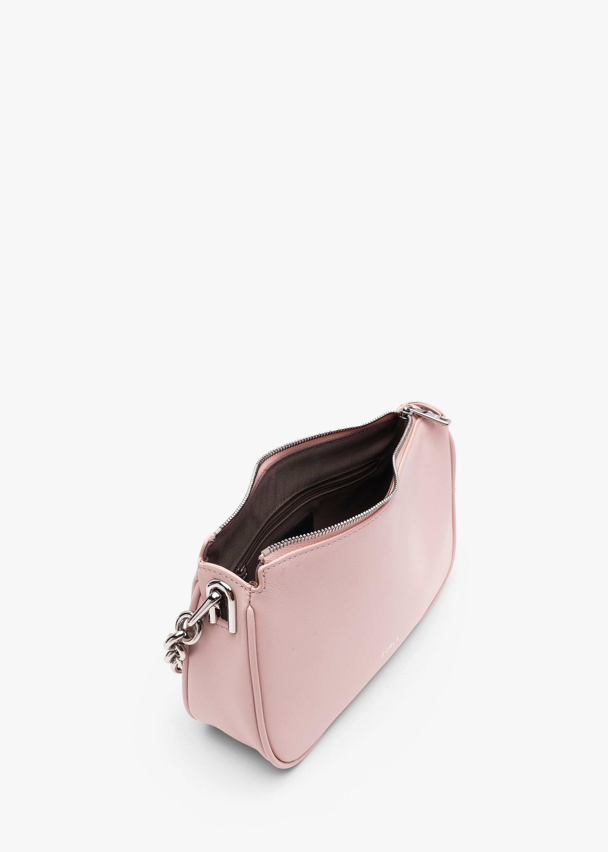 Moon Pink Leather Shoulder Bag