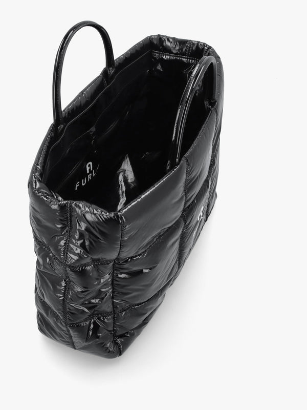 Furla Large Opportunity Soft Quilted Black Tote Bag