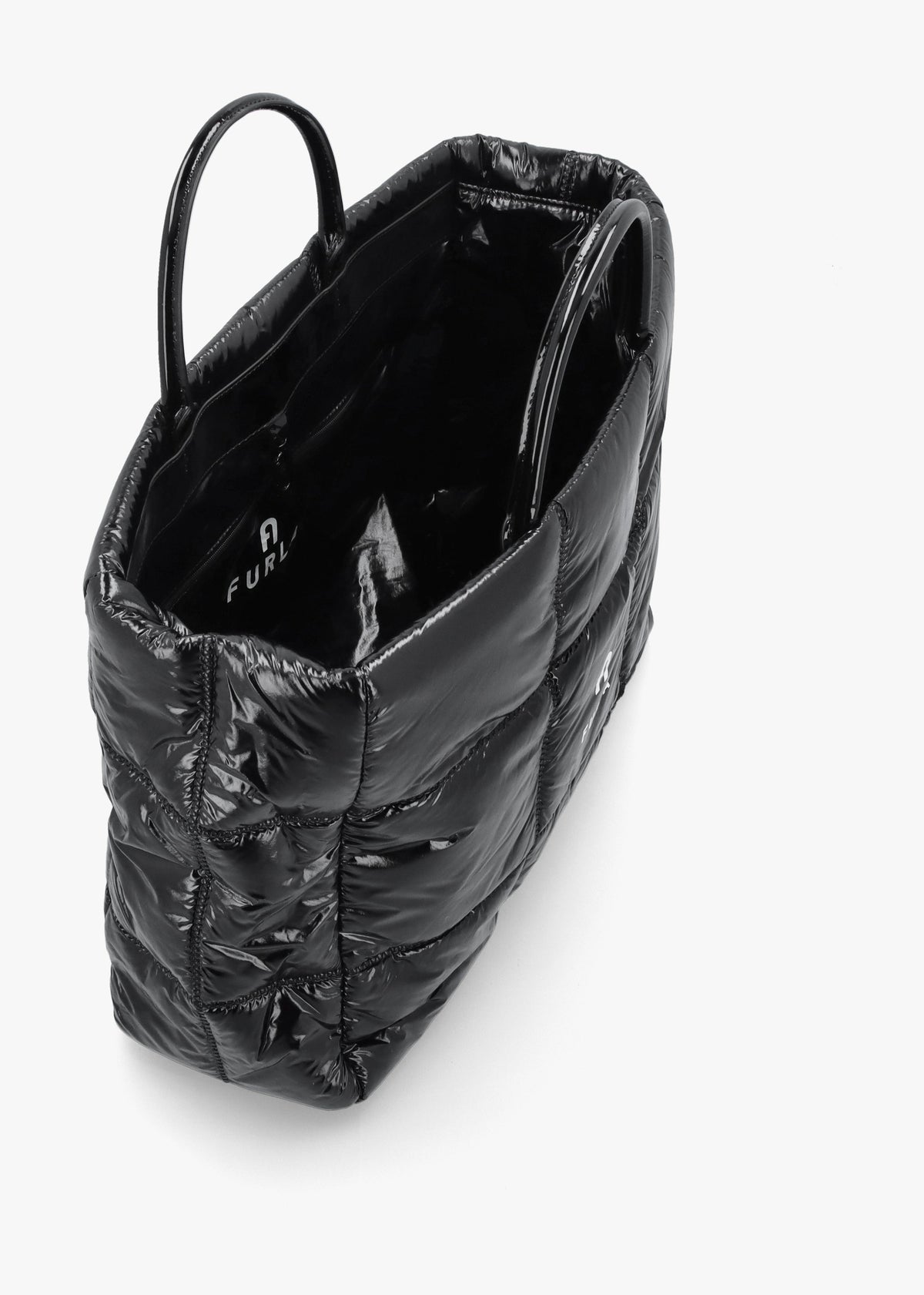 Furla Large Opportunity Soft Quilted Black Tote Bag
