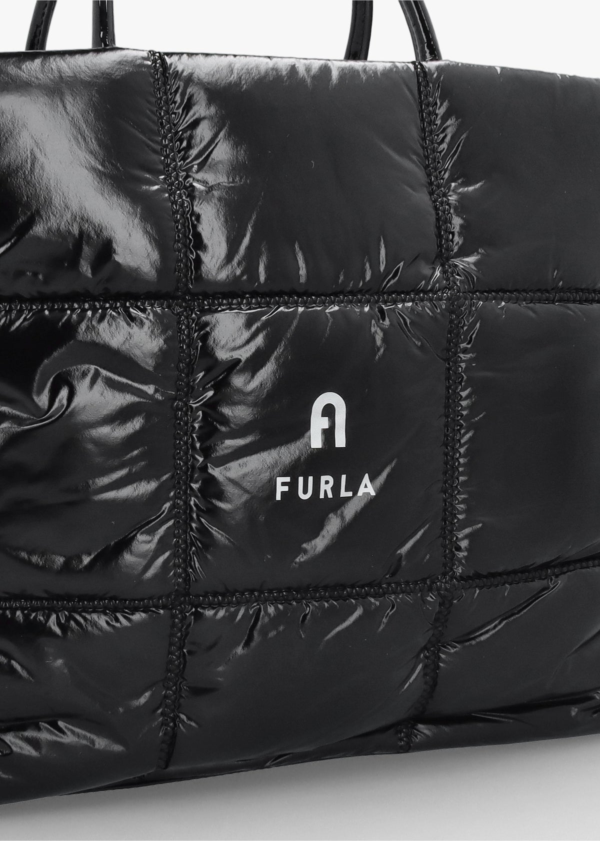 Furla Large Opportunity Soft Quilted Black Tote Bag