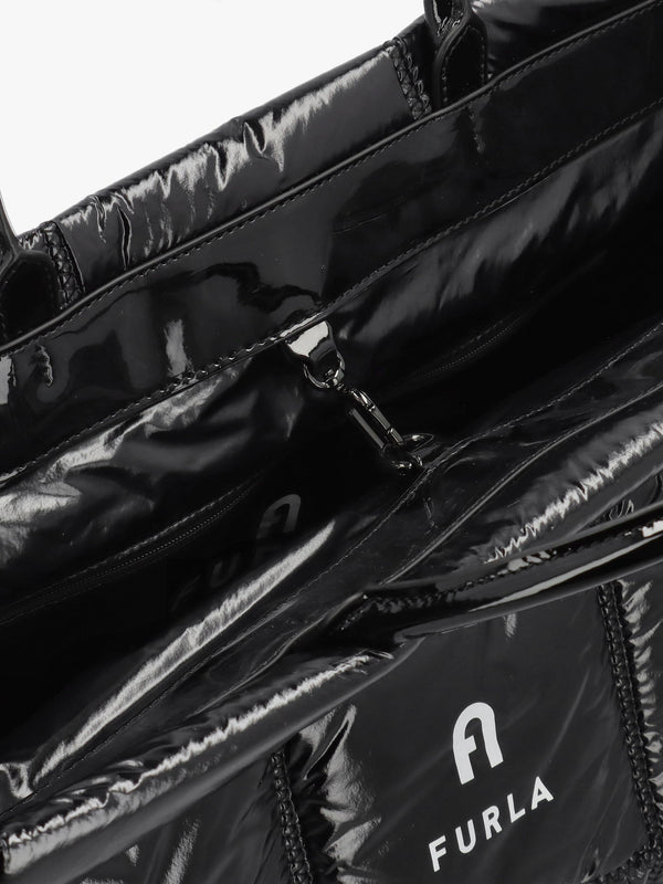 Furla Large Opportunity Soft Quilted Black Tote Bag