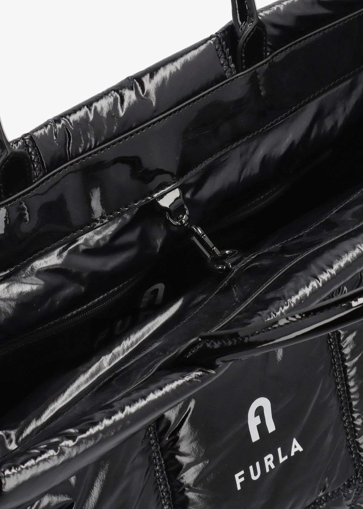 Furla Large Opportunity Soft Quilted Black Tote Bag