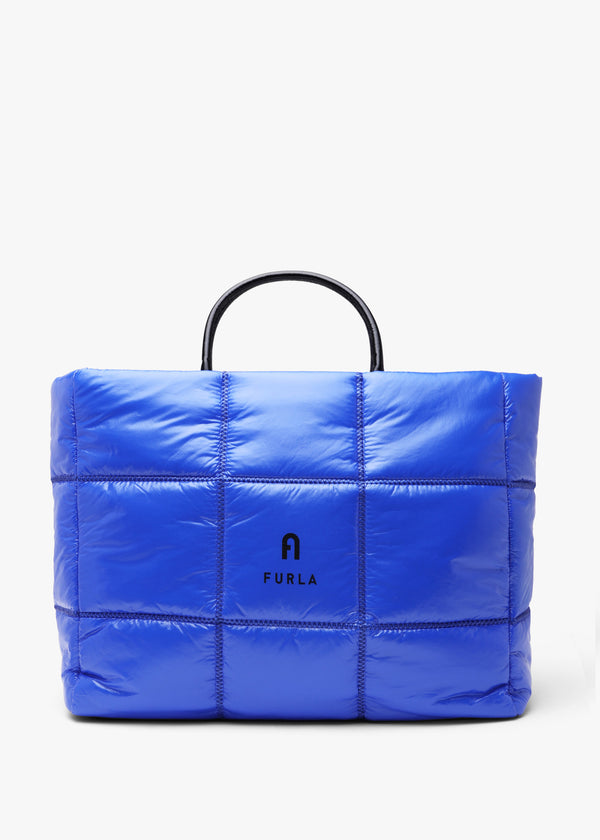 Large Opportunity Soft Quilted Blue Tote Bag