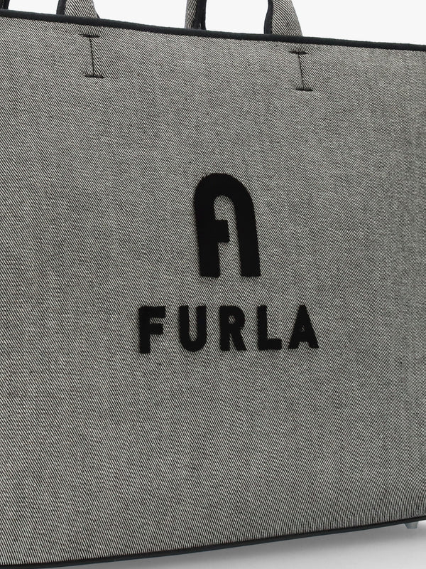Furla Large Opportunity Grey Denim Tote Bag