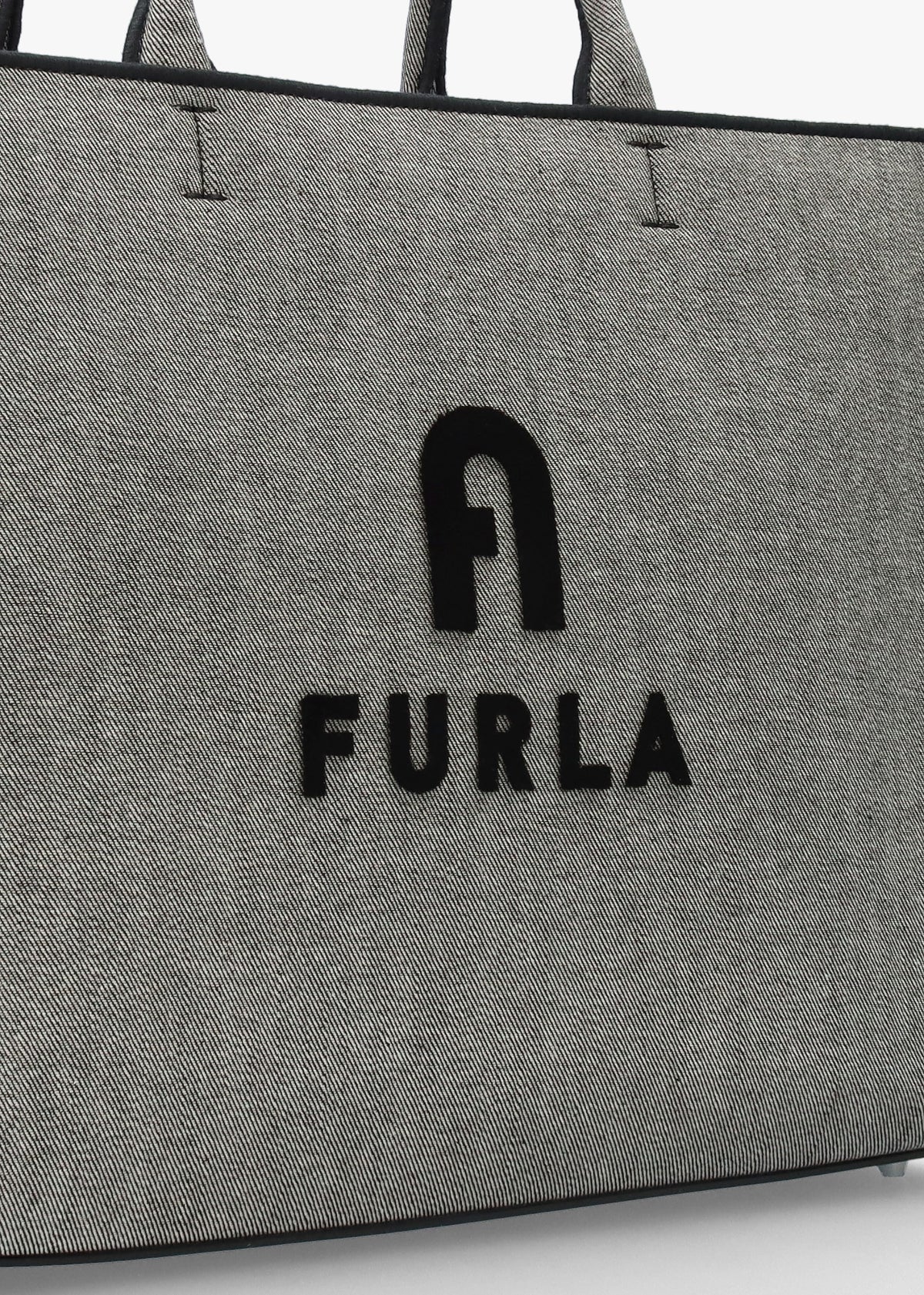Furla Large Opportunity Grey Denim Tote Bag
