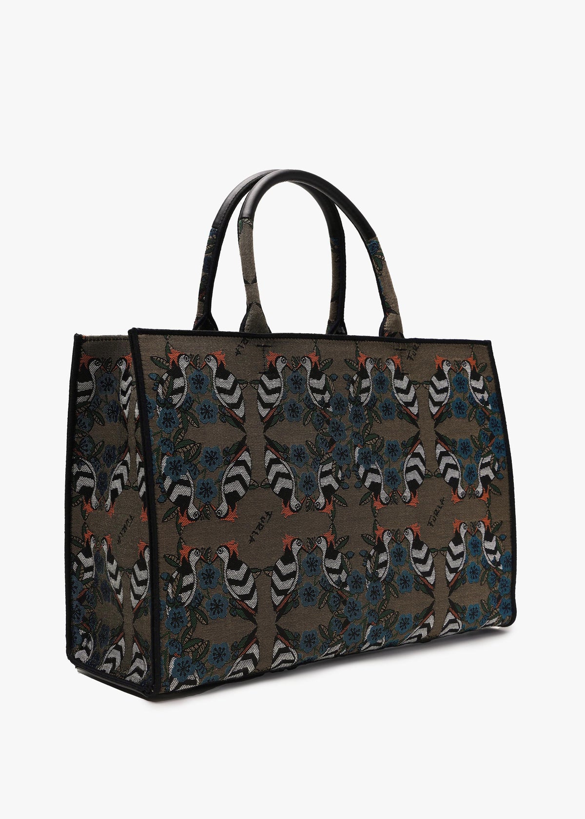 FURLA Large Opportunity Multi Jacquard Bird Tote Bag