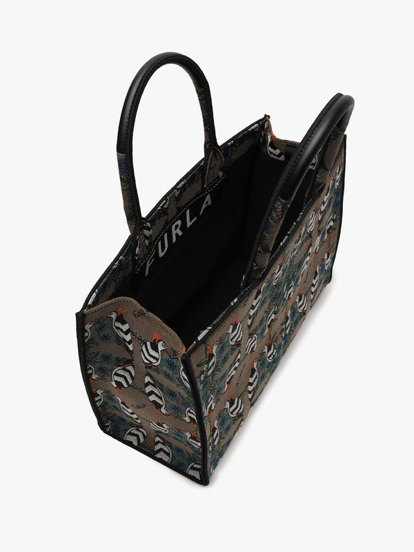FURLA Large Opportunity Multi Jacquard Bird Tote Bag