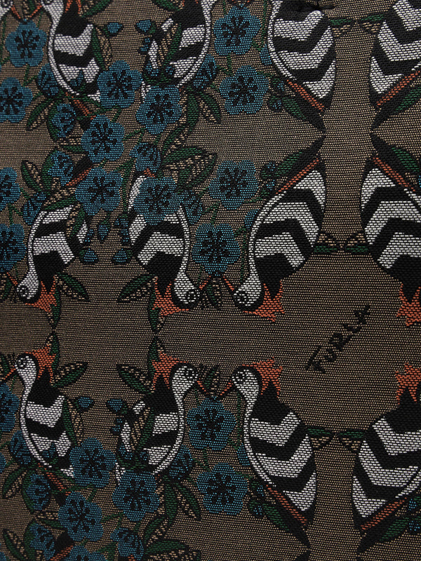FURLA Large Opportunity Multi Jacquard Bird Tote Bag