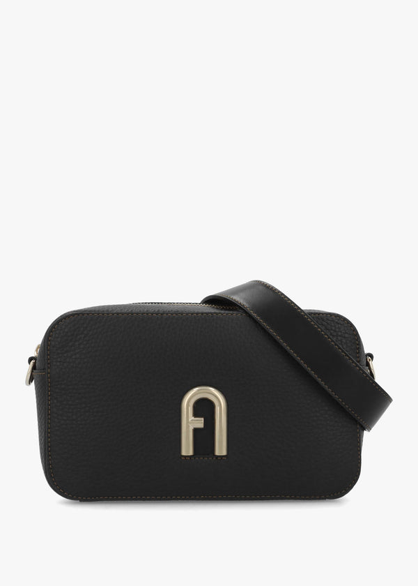 FURLA Small Primula Black Leather Cross-Body Bag