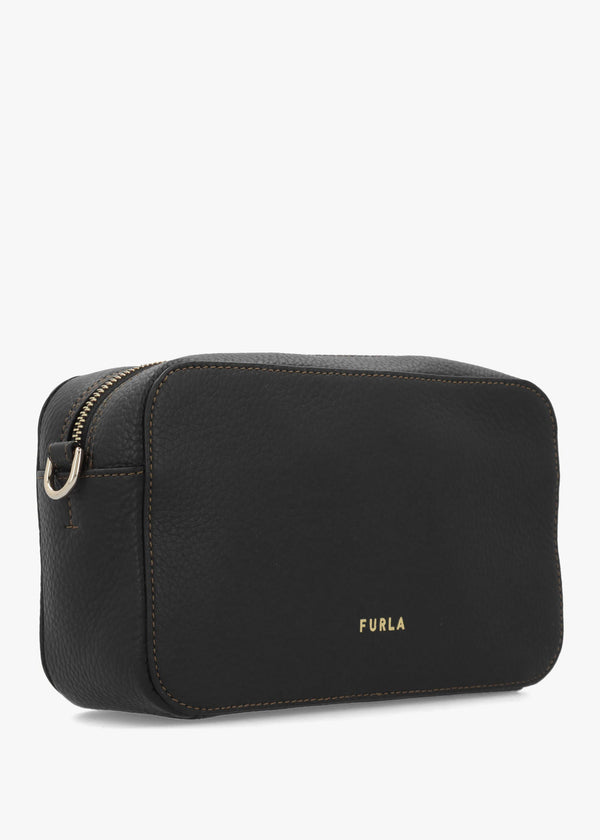 FURLA Small Primula Black Leather Cross-Body Bag