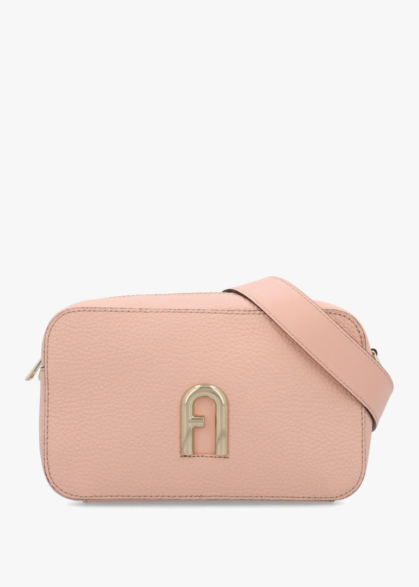 Small Primula Pink Leather Cross-Body Bag