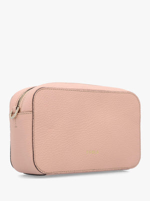 Small Primula Pink Leather Cross-Body Bag