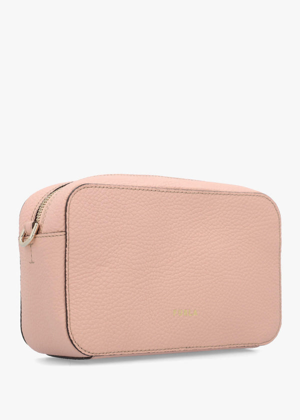 Small Primula Pink Leather Cross-Body Bag