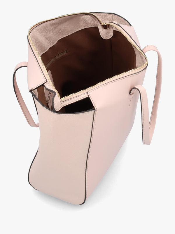 Furla Large Regina Pink Leather Tote Bag