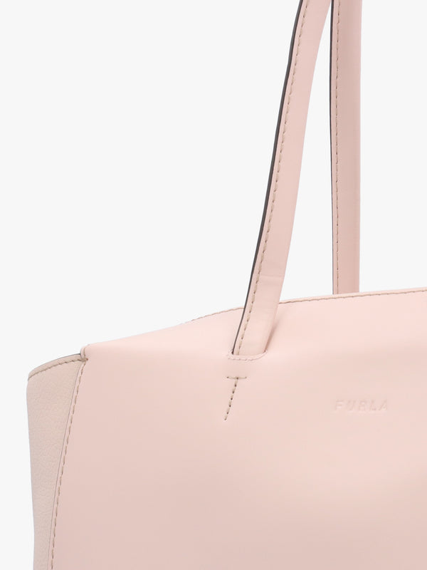 Furla Large Regina Pink Leather Tote Bag