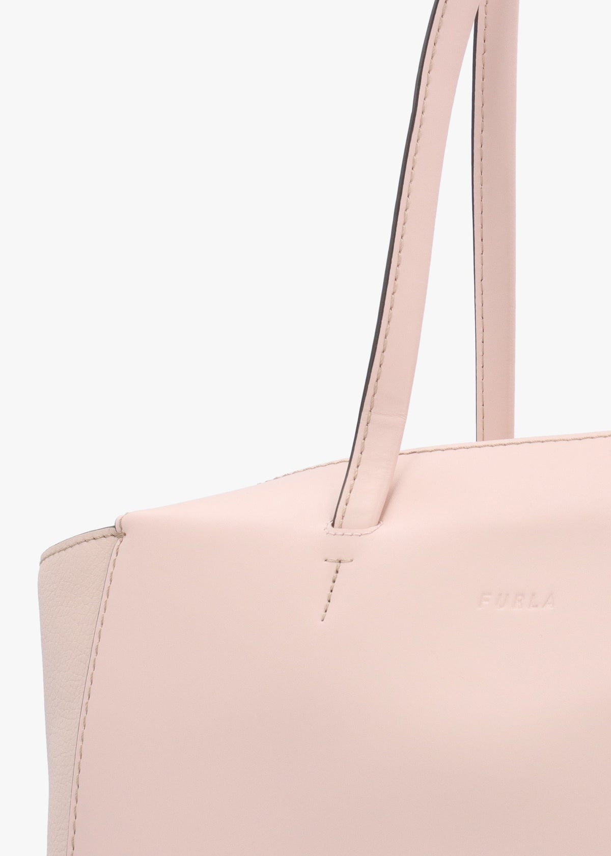 Furla Large Regina Pink Leather Tote Bag