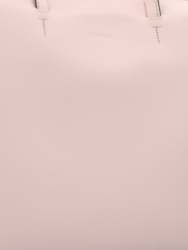 Furla Large Regina Pink Leather Tote Bag