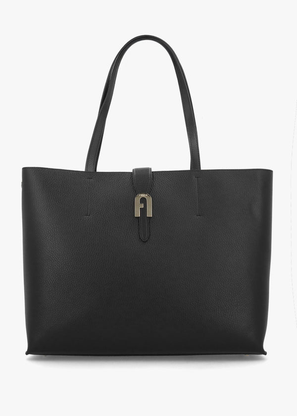 Furla Large Sofia Black Leather Tote Bag