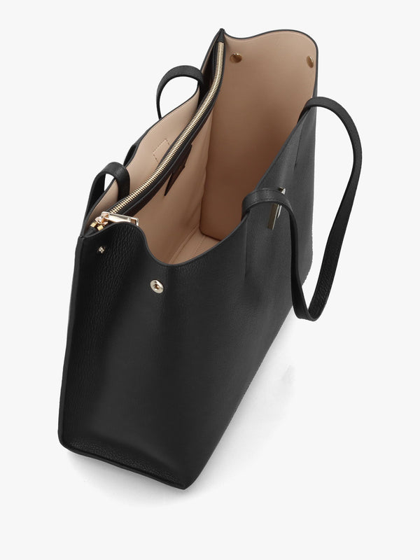 Furla Large Sofia Black Leather Tote Bag