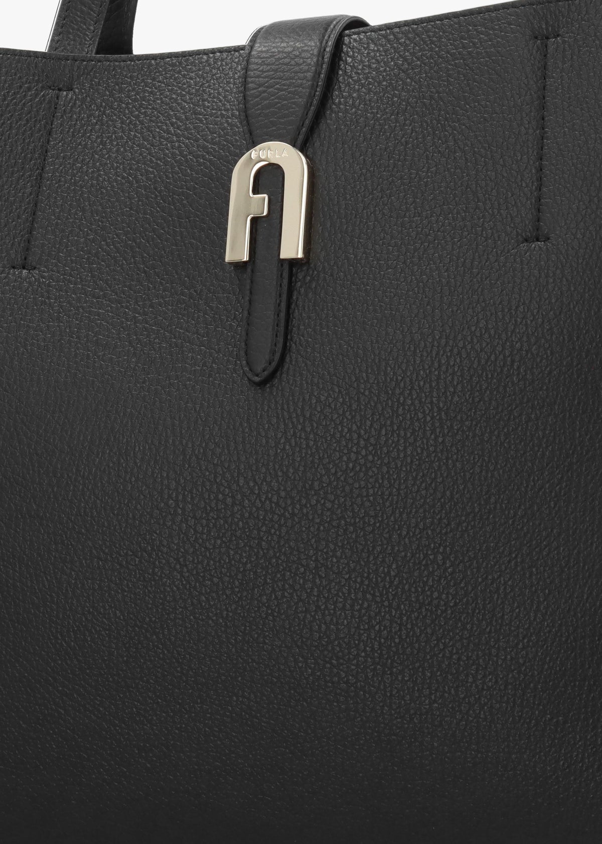 Furla Large Sofia Black Leather Tote Bag
