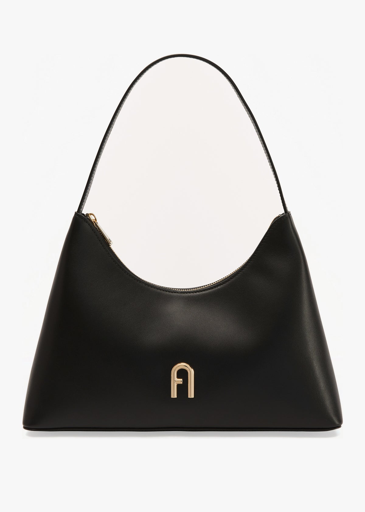 Small Diamante Black Leather Shoulder bag