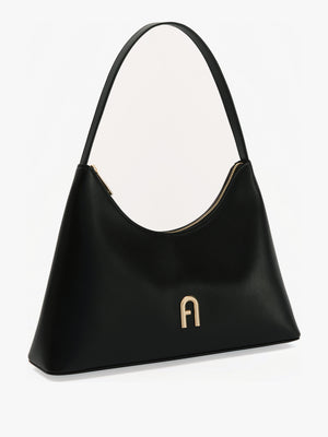 Small Diamante Black Leather Shoulder bag