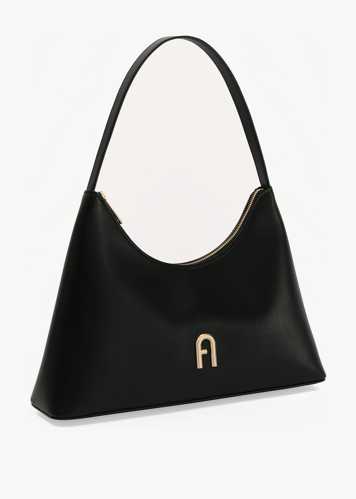 Small Diamante Black Leather Shoulder bag