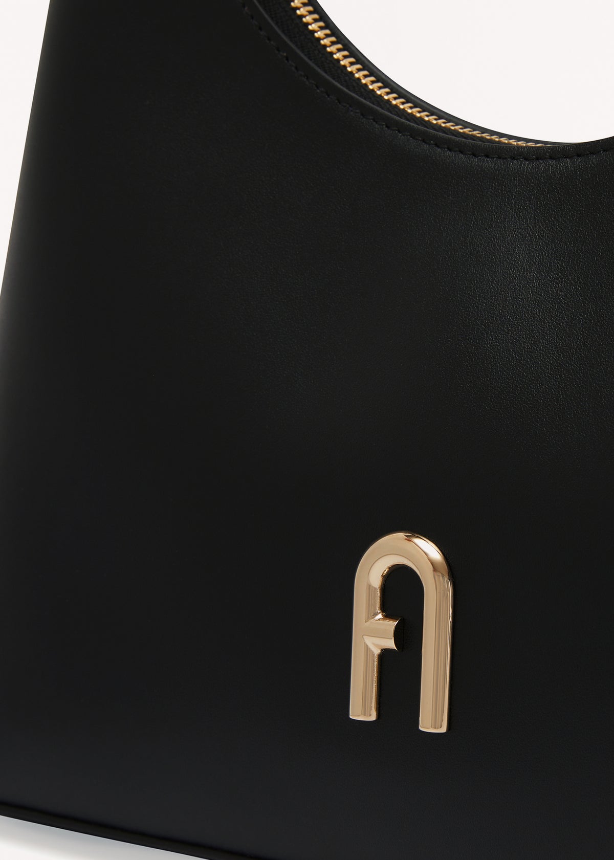 Small Diamante Black Leather Shoulder bag