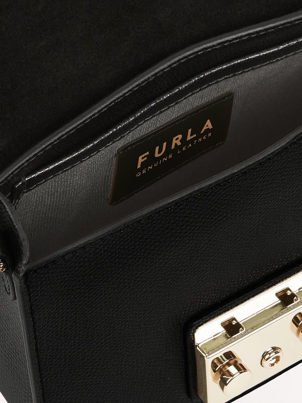 Furla Mini Metropolis Black Leather Cross-Body Bag