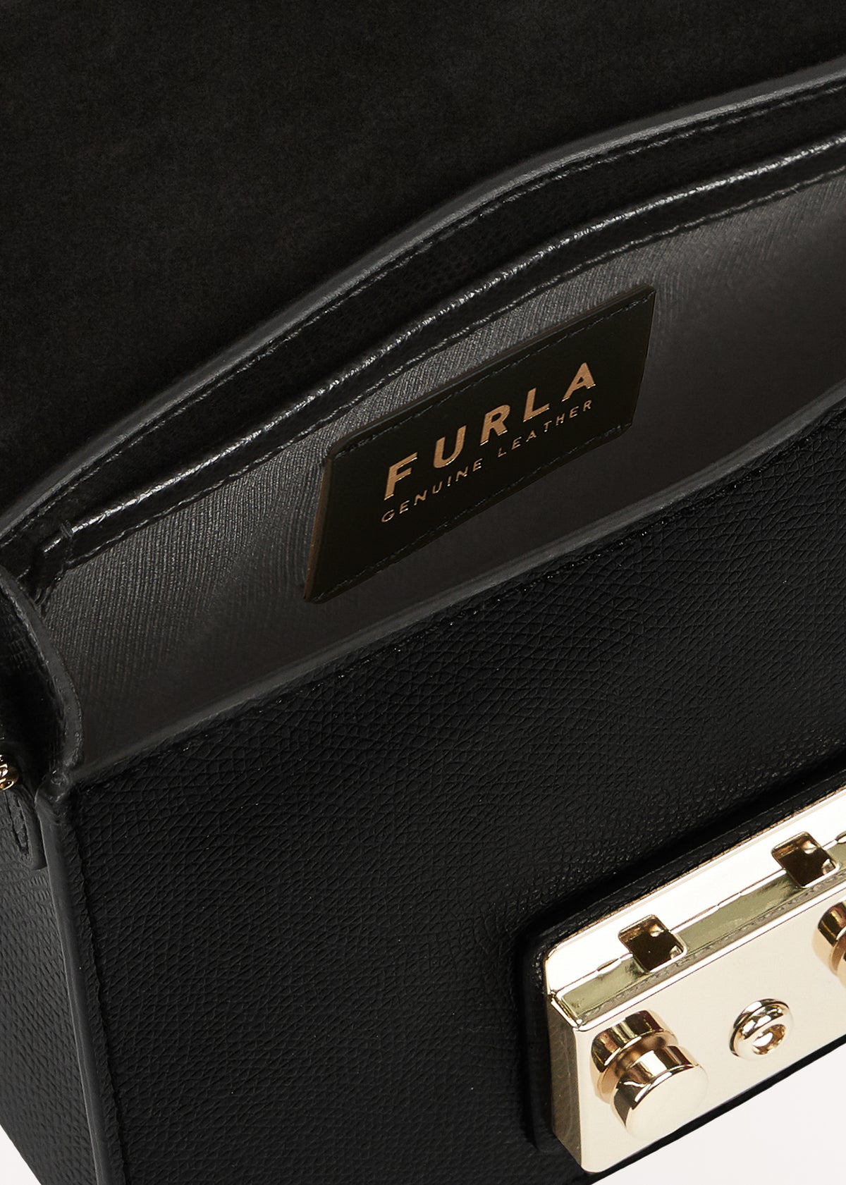 Furla Mini Metropolis Black Leather Cross-Body Bag