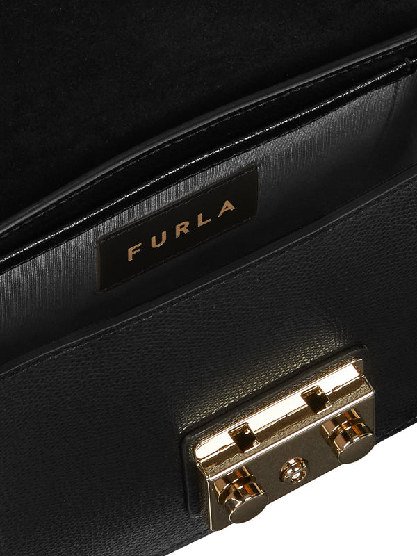 Furla Mini Metropolis Black Leather Cross-Body Bag