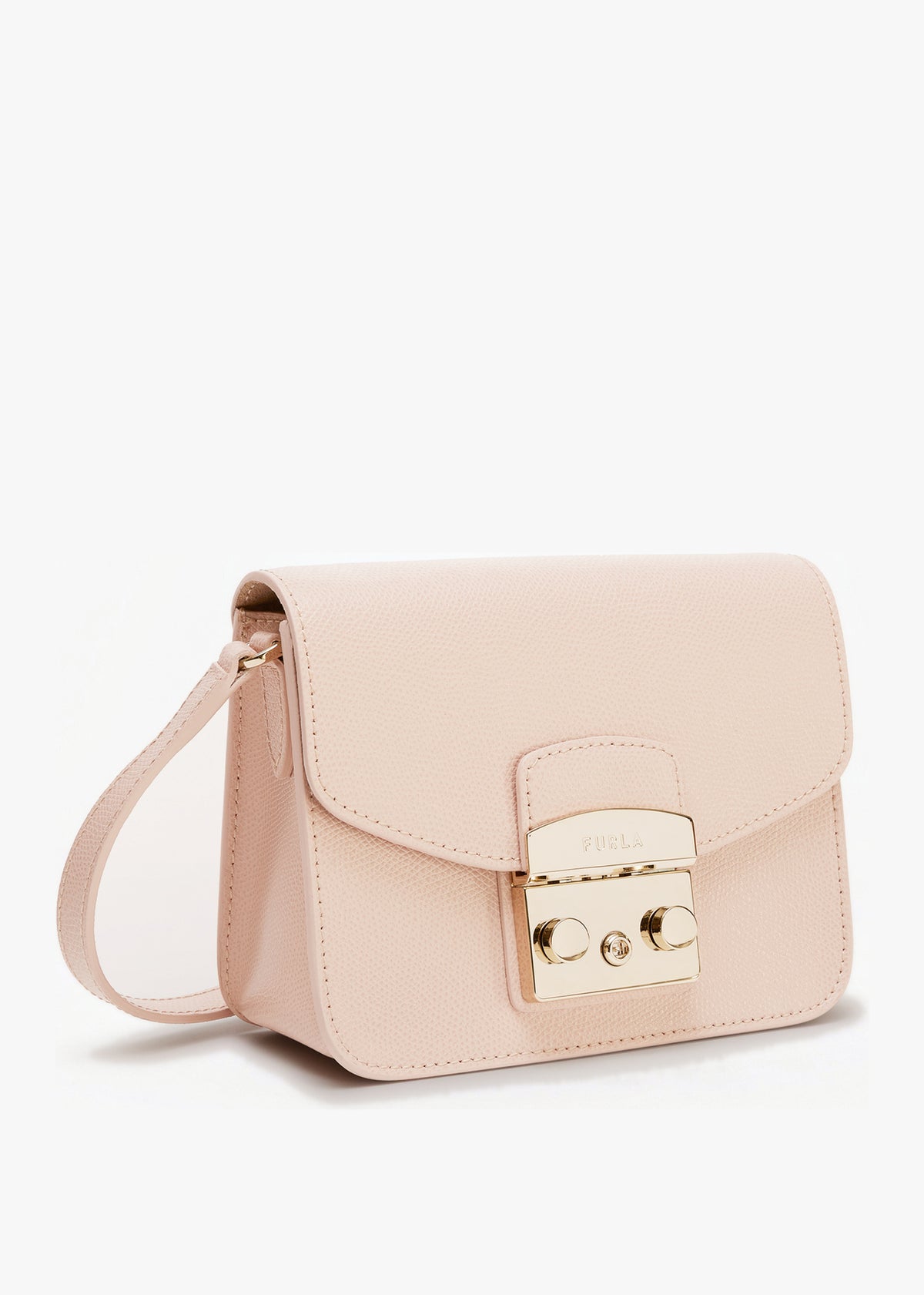 Mini Metropolis Pink Leather Cross-Body Bag