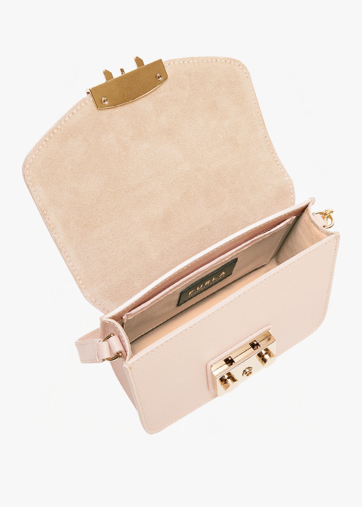Mini Metropolis Pink Leather Cross-Body Bag