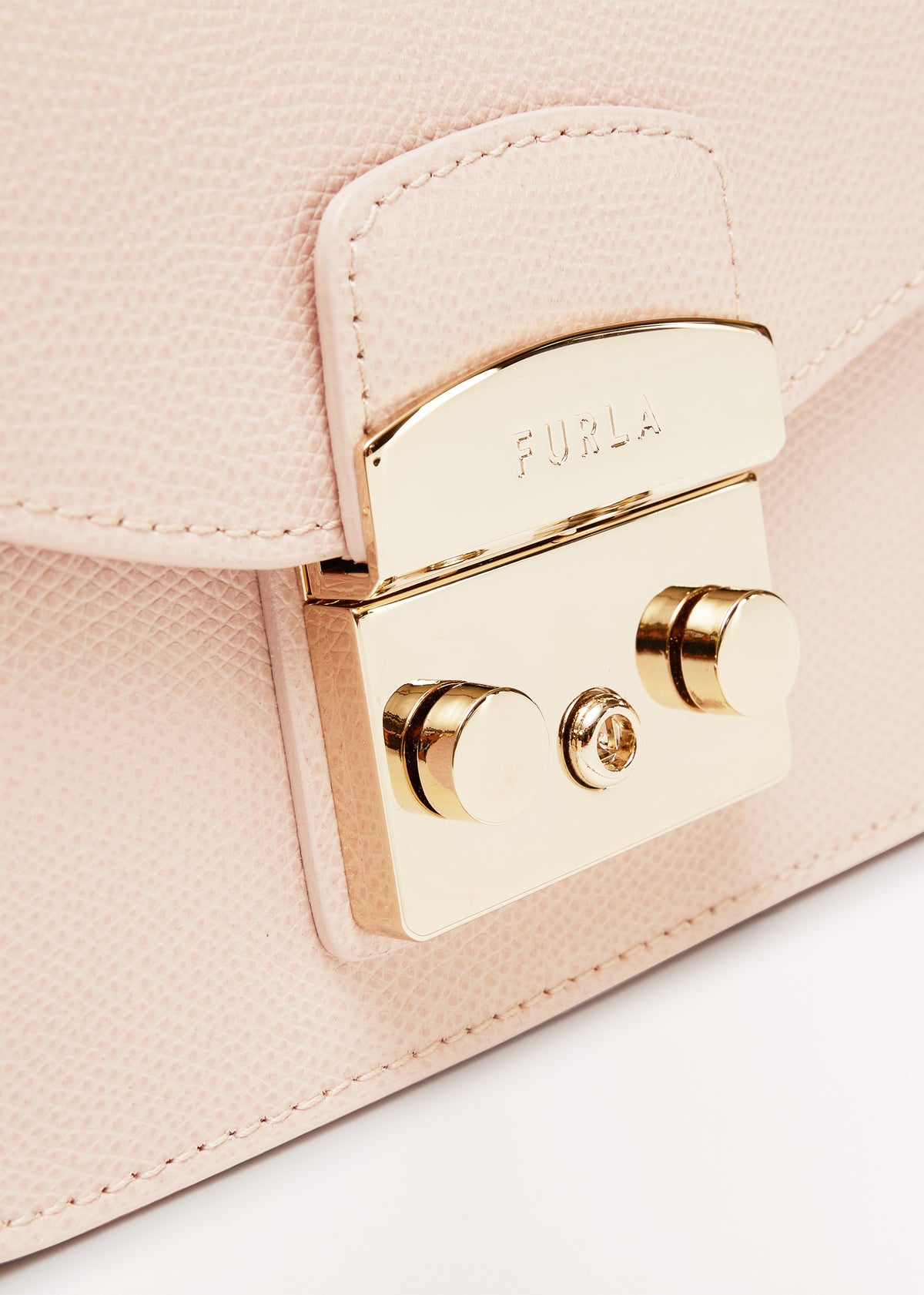 Mini Metropolis Pink Leather Cross-Body Bag